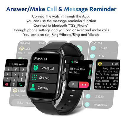 H13 Square Screen Bluetooth Call Sports Watch Heart Rate Sleep Monitoring Smart Wristband