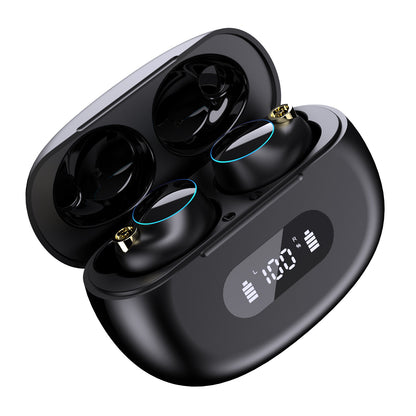 YYK-590 TWS Bluetooth 5.2 Earphone Noise Reduction Touch Controlled Headphone with HD Digital Display Charging Case