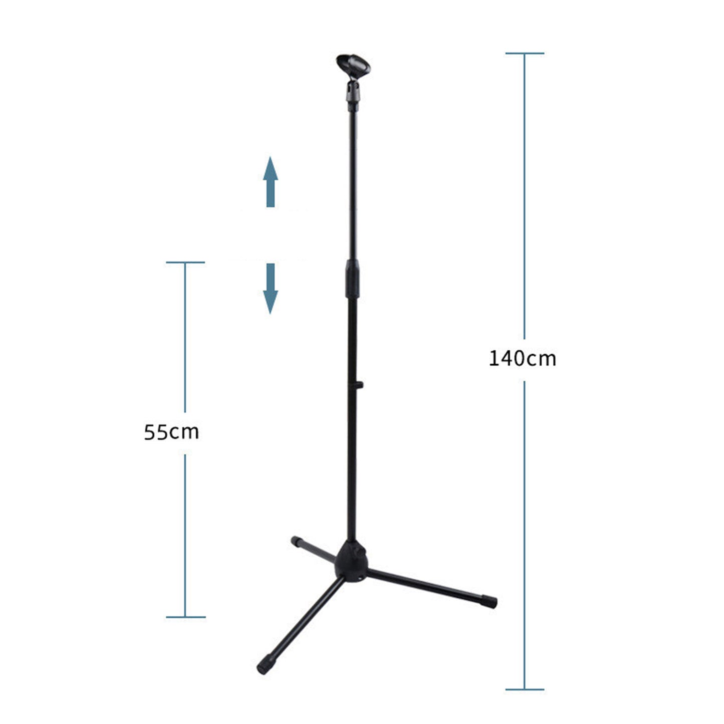 XLY-102 Microphone Stand Tripod Telescopic Height 140cm Mic Stands Holder for Performance, Karaoke Singing, Speech