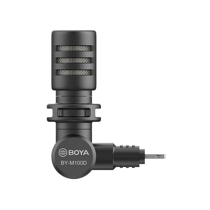 BOYA BY-M100D Plug-in Miniature Microphone MFI Certificated Lightning Connector for iPhone iPad Smartphone