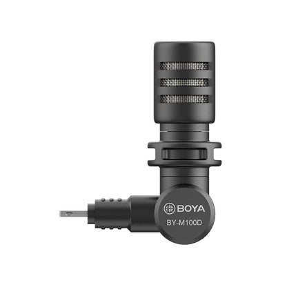 BOYA BY-M100D Plug-in Miniature Microphone MFI Certificated Lightning Connector for iPhone iPad Smartphone