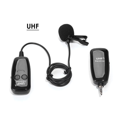 UHF Clip-on Wireless Mini Microphone for Live Broadcast