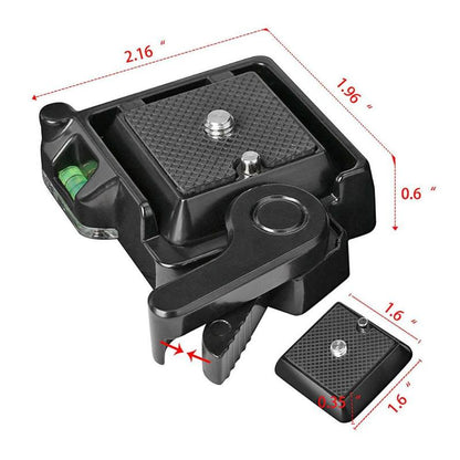 Quick Release Plate Platform Mount Base Camcorder Tripod Monopod Ball Head for DSLR Camera QR40 1/4 Screw