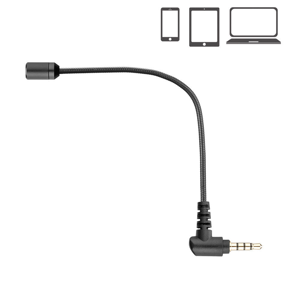 BOYA BY-UM4 Omnidirectional Condenser Microphone Mini 3.5mm Jack Flexible Mic for PC Computer Laptop Smartphone