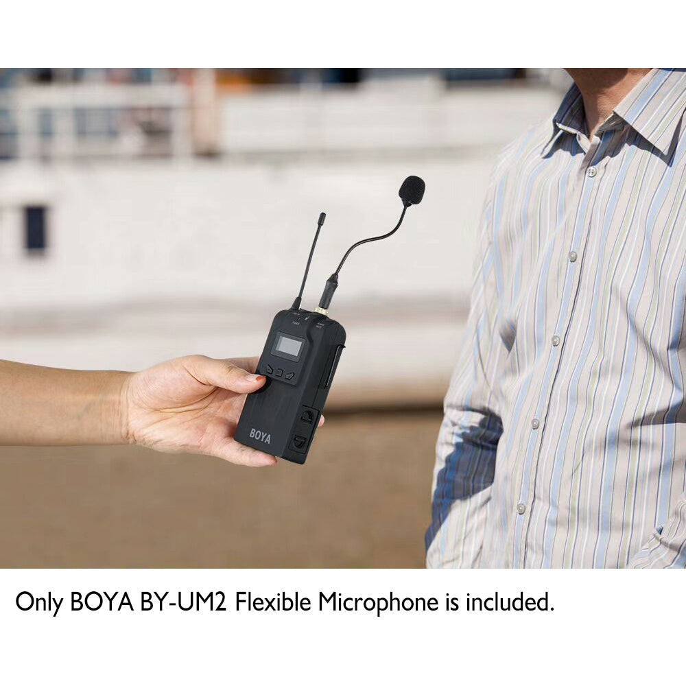 BOYA BY-UM2 3.5mm Locking Type Mini Gooseneck Omnidirectional Flexible Audio Microphone for BOYA BY-WM4/5/6/8 Wireless Transmitter