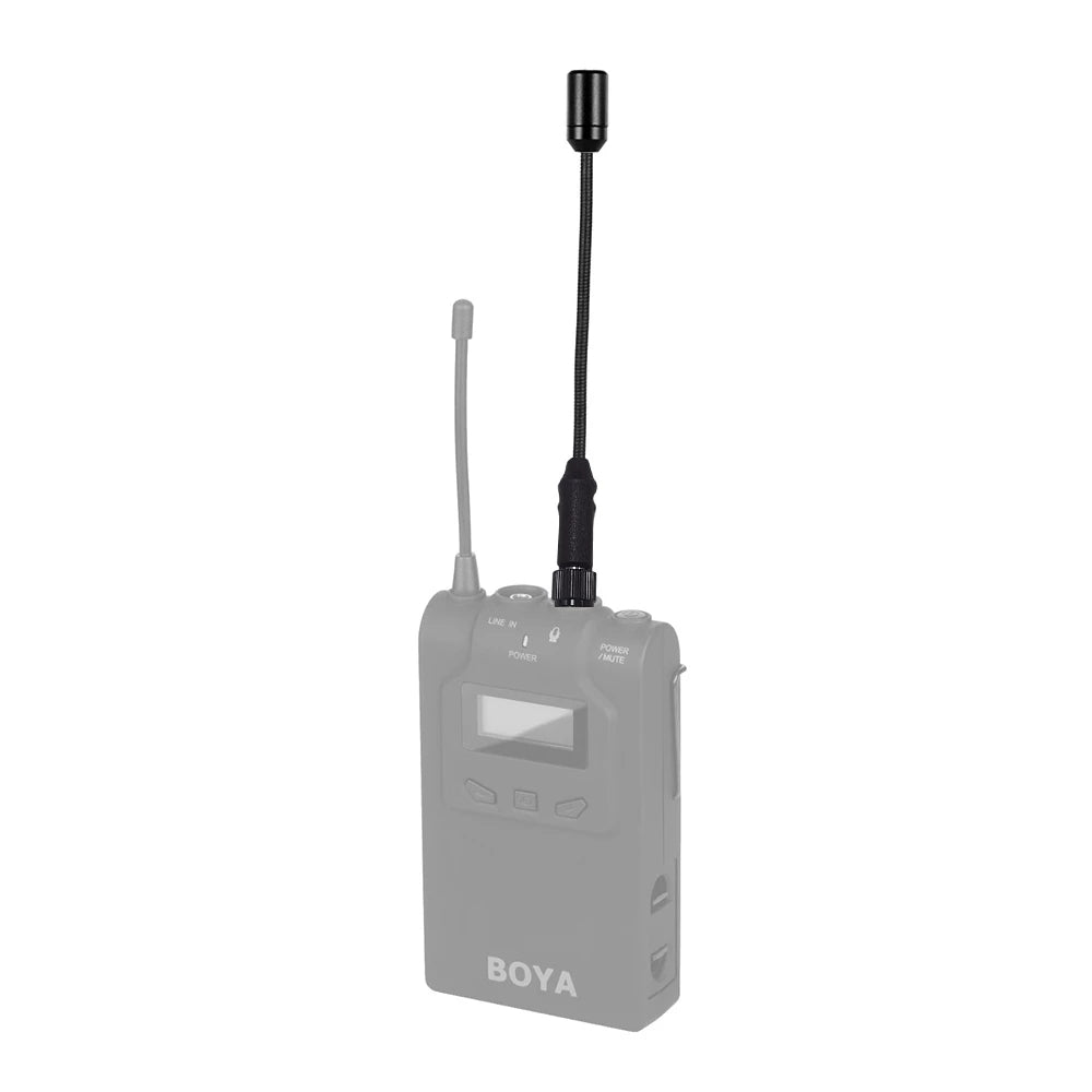 BOYA BY-UM2 3.5mm Locking Type Mini Gooseneck Omnidirectional Flexible Audio Microphone for BOYA BY-WM4/5/6/8 Wireless Transmitter