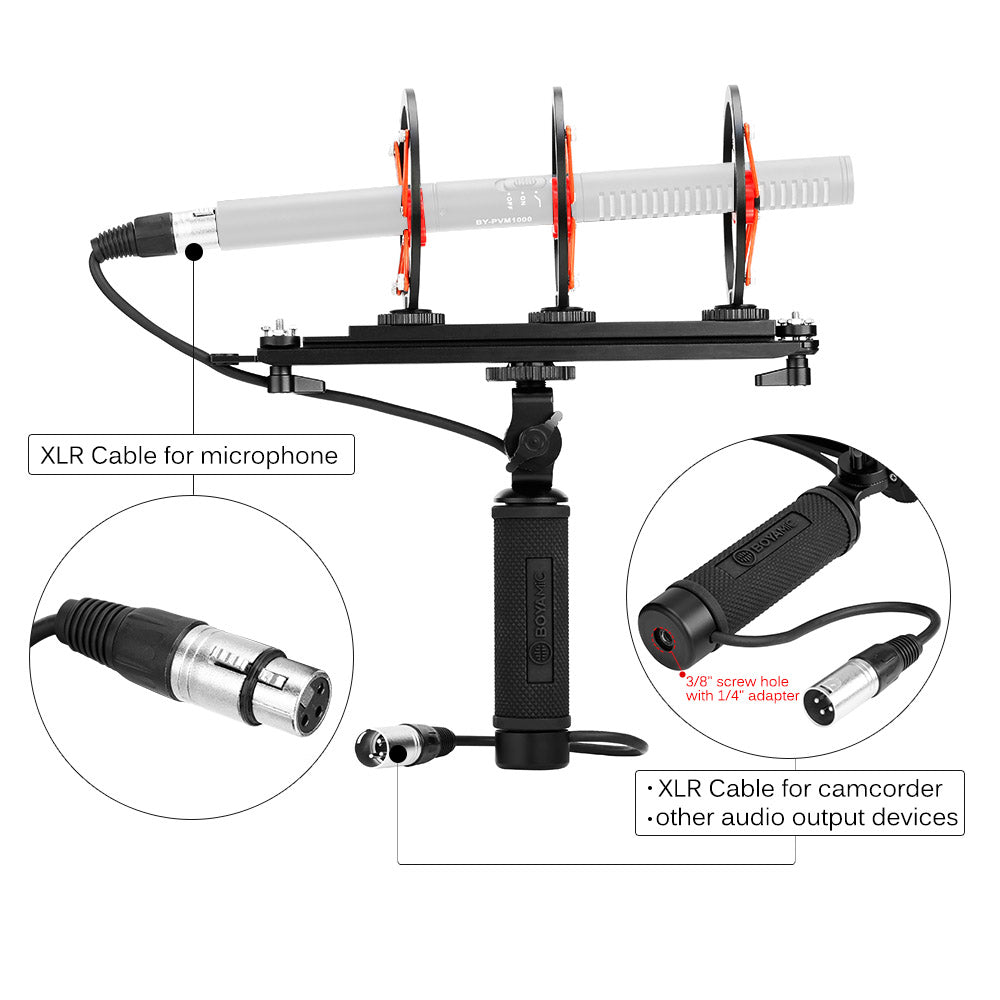 BOYA BY-WS1000 Mic Blimp Wind Shield Suspension System Accessories for Shotgun Microphone