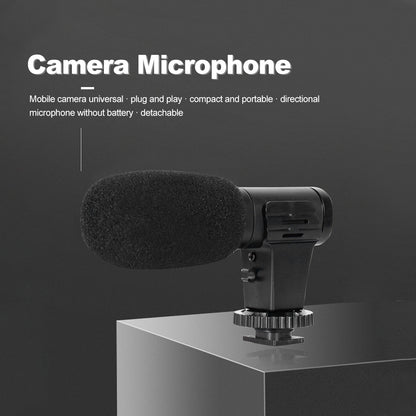 3.5mm External Stereo Condenser Microphone for DSLR Camera Vlog Interview Video Recording Microphone