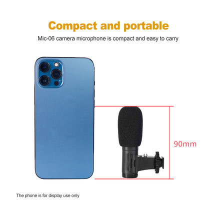 3.5mm External Stereo Condenser Microphone for DSLR Camera Vlog Interview Video Recording Microphone