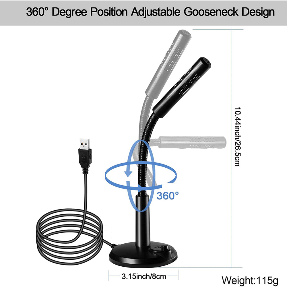 USB Desktop Gooseneck Microphone Conference Game Live Streaming Microphone for Computer