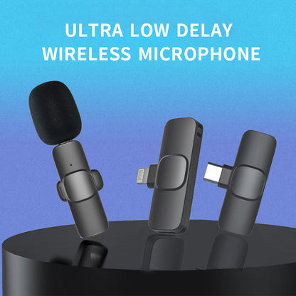 K1 Type-C Wireless Lavalier Microphone USB-C Mini Collar Clip Microphone for Video Calling Live Broadcasting