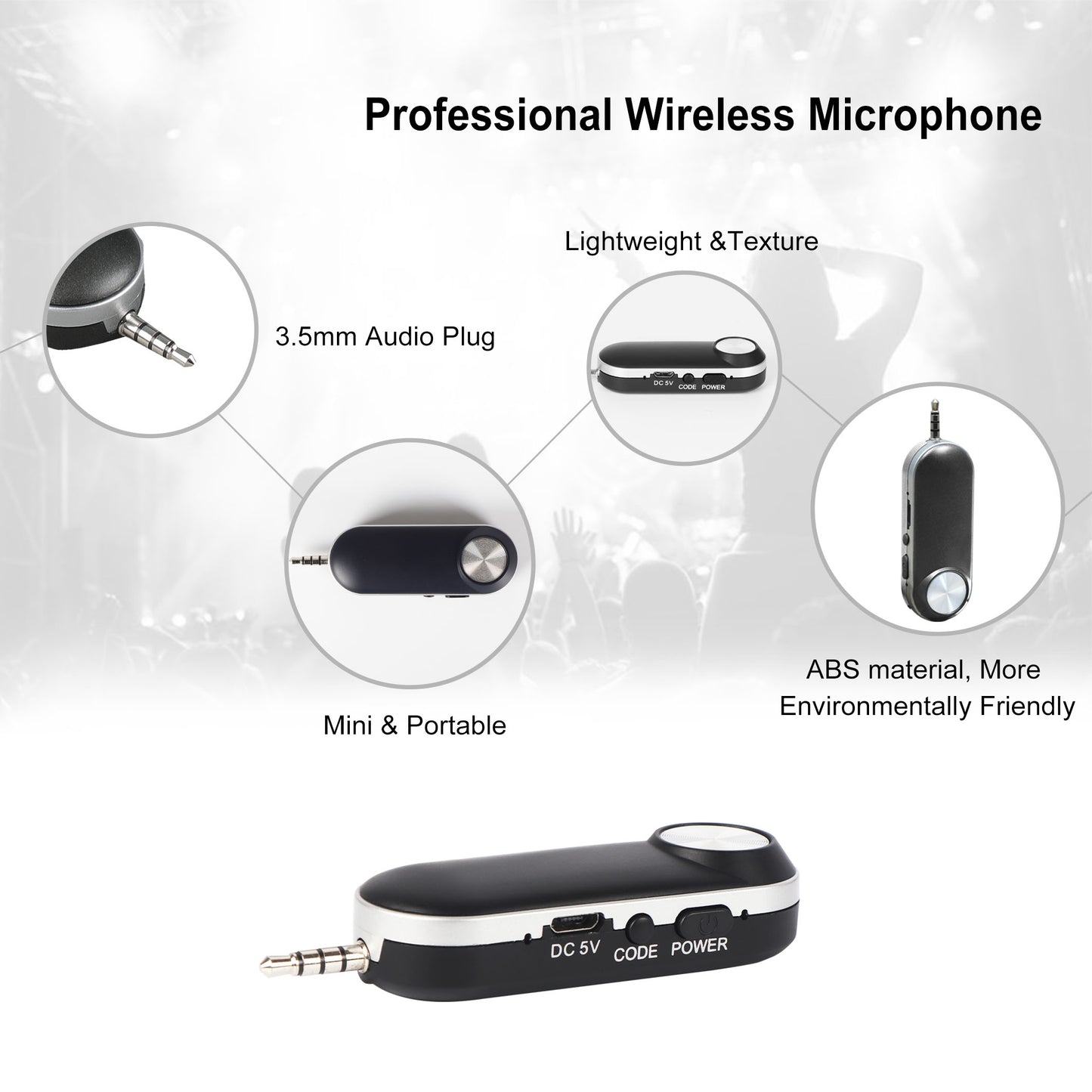 T-1 Wireless Microphone Headset 30m UHF Wireless Mic System for Voice Amplifier Stage Speakers Teachers Tour Guides