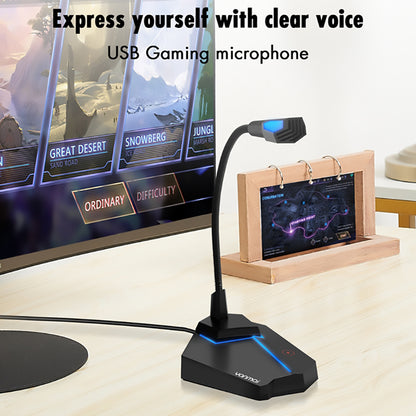 YANMAI G25 RGB Wired Desktop Standing Microphone Condenser USB Plug Play Mic for Recording/Game/Live-stream/Webcast Video/Conference