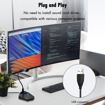 YANMAI G25 RGB Wired Desktop Standing Microphone Condenser USB Plug Play Mic for Recording/Game/Live-stream/Webcast Video/Conference