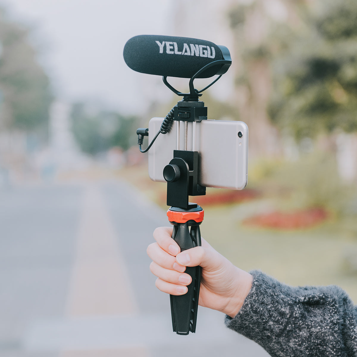 YELANGU MIC08 On-camera Condenser Microphone Video Mic for Camera Smartphone