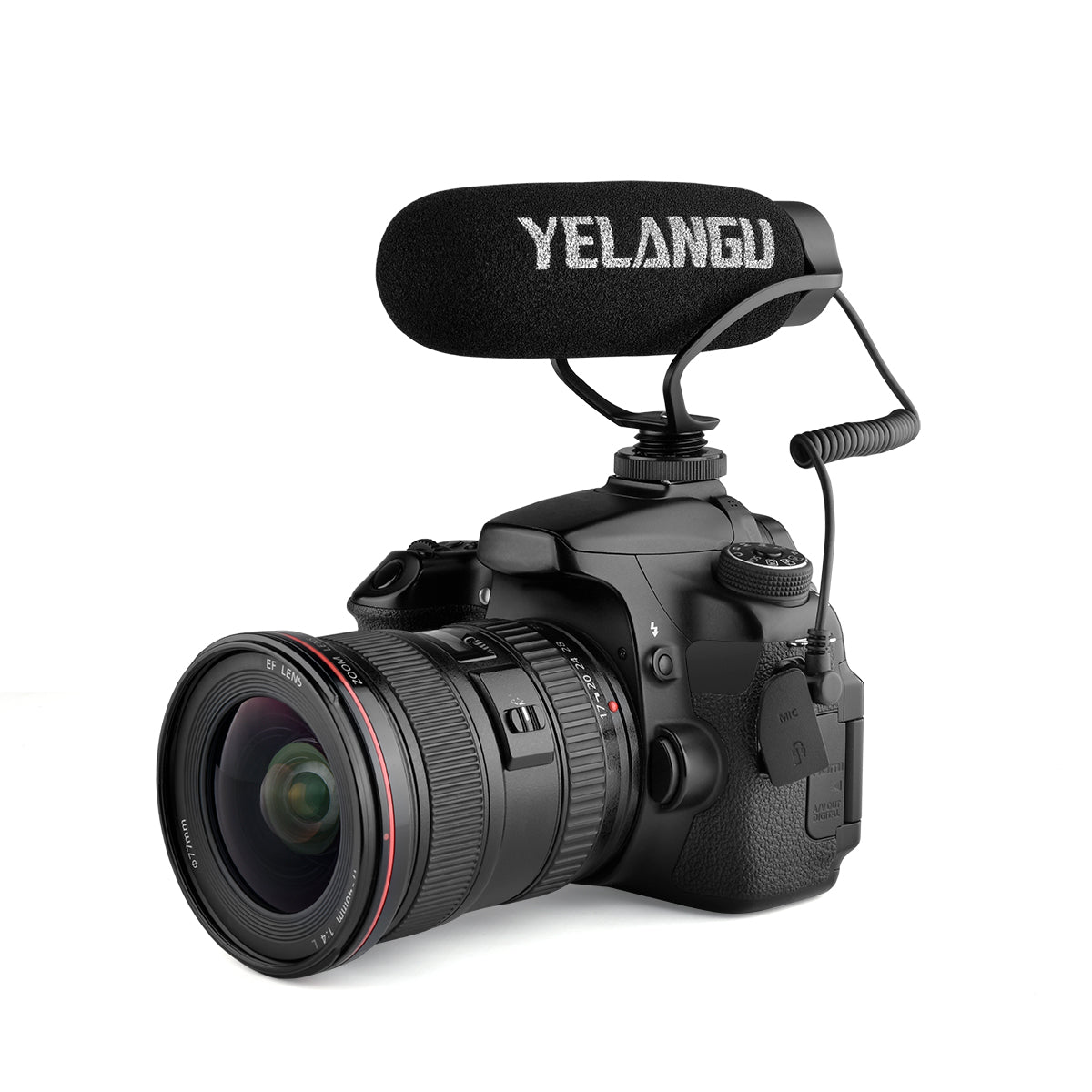 YELANGU MIC08 On-camera Condenser Microphone Video Mic for Camera Smartphone