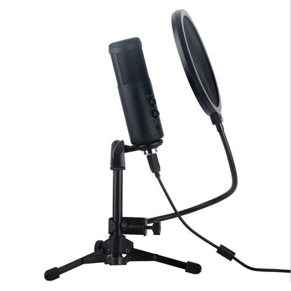 A9 USB Microphone Real-Time Monitor Volumn Adjustment External Condenser Microphone for Livestreaming/Gaming - Standard