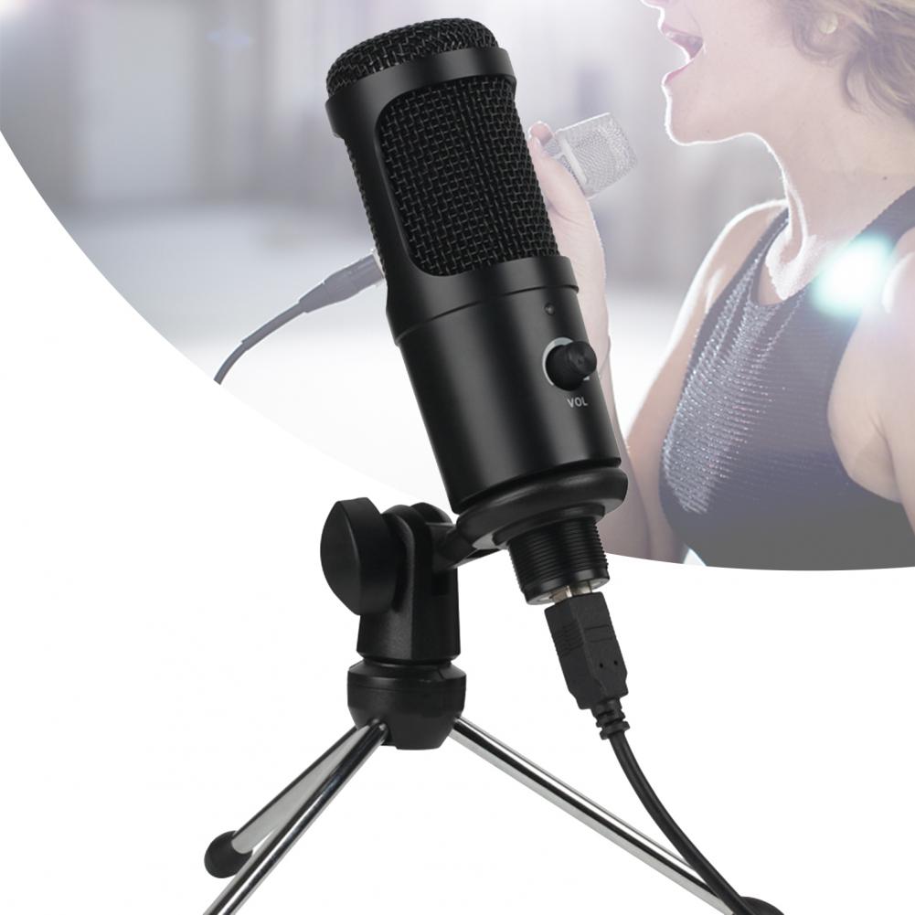 A6 USB Gaming Microphone Computer Condenser PC Mic with Tripod Stand for Streaming Podcasting Gaming Vocal Recording