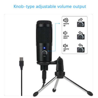 A6+35 Microphone Set USB Wired Unidirectional Microphone External Cardioid Recording Mic Kit with Shock-Proof Clip for Livestreaming/Gaming/Karaoke/Singing/Teaching