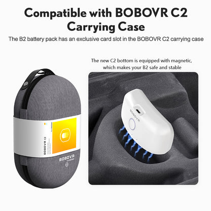 BOBOVR C2 Carrying Case for Oculus Quest 2 Lite Head Strap Hard Large Space Storage Box with Magnetic Design