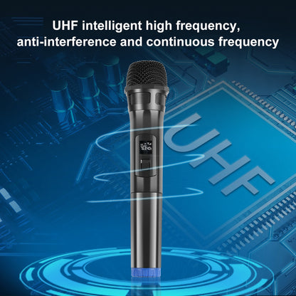 PULUZ PU628B UHF Wireless Dynamic Microphone with LED Display Battery Powered Mic