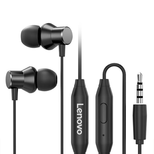 LENOVO HF130 3.5mm In-ear Wired Earphone Heavy Subwoofer Driver Stereo Earbuds Sports Earphone with Mic