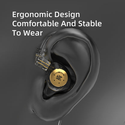 KZ EDX Pro Dynamic Drive HiFi 3.5mm Wired In-ear Headset Phone Computer Music Earphone with Line Control Microphone