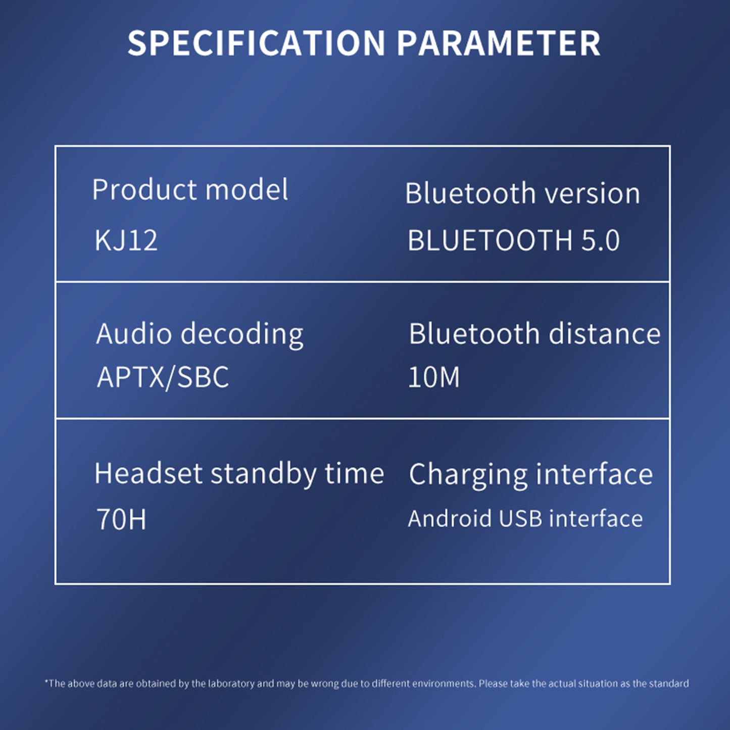 KJ12 Wireless Bluetooth Headphone Noise Reduction Hands-free Business Earphone