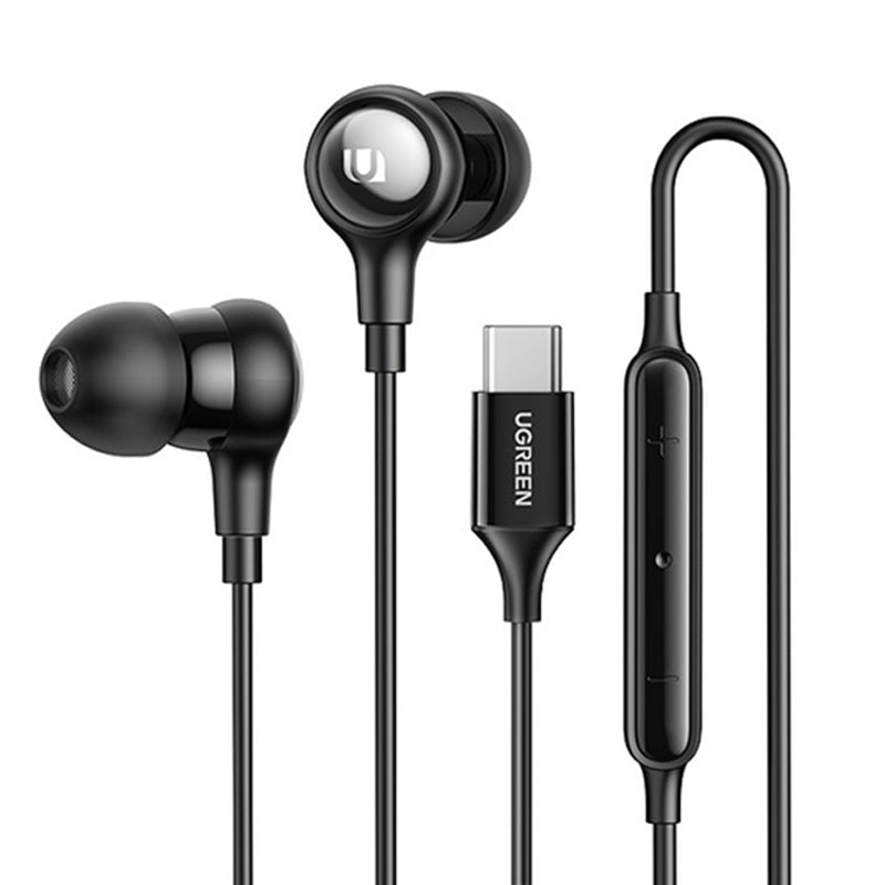 UGREEN 30638 USB Type-C Earbuds Wired Headset with Microphone Hi-Fi Stereo Headphones for 2021 iPad Pro Samsung Galaxy S21 Google Pixel 5