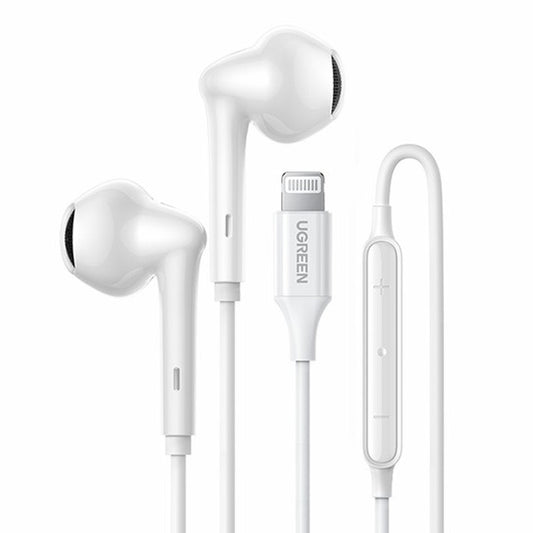 UGREEN 80649 HiTune Lightning Earbuds Wired Headset In-Ear Headphones with Mic and Volume Control Compatible with iPhone 13 Pro Max 12/11/SE/XR/XS/X/iPod/iPad Air Mini (MFi Certified)