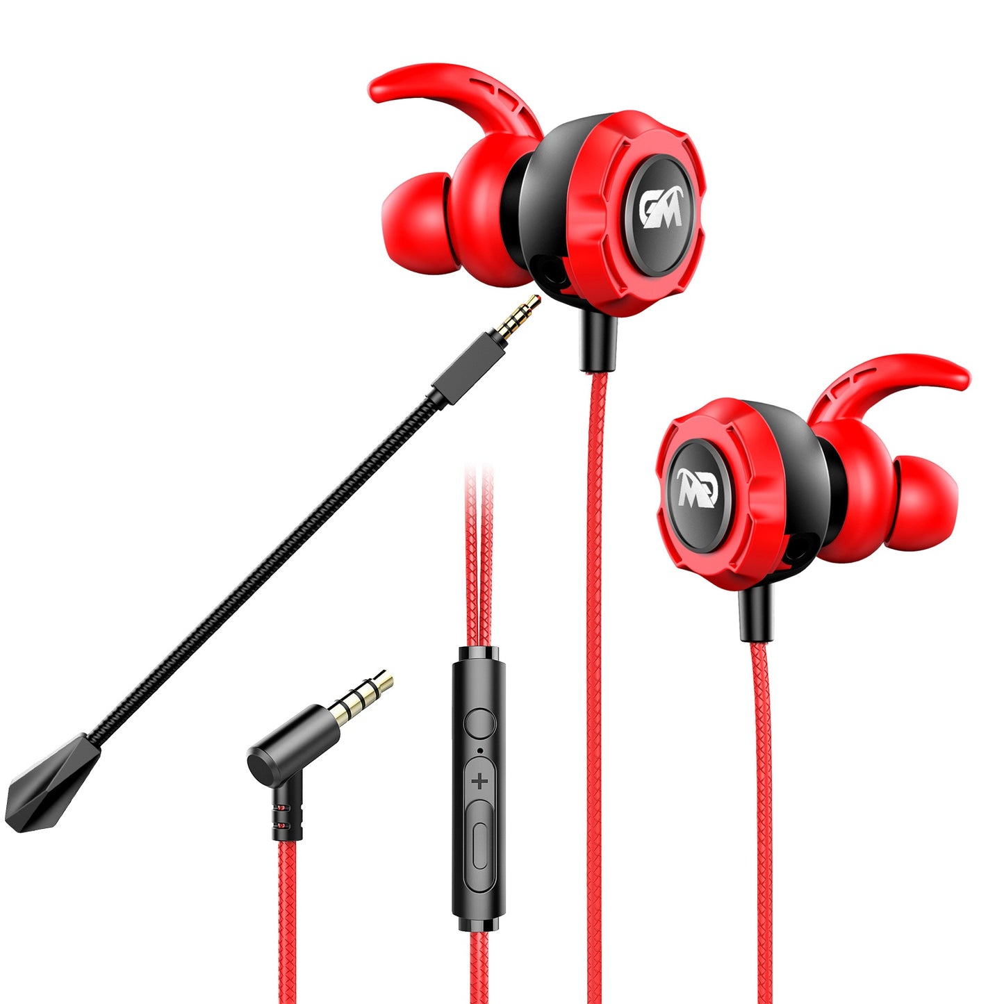 TF-3 HiFi Stereo Headset 3.5mm Wired E-Sports Gaming Music In-ear Earphone with Dual Microphone