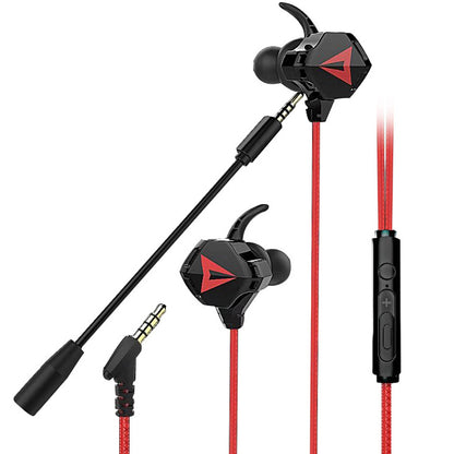 G5 3.5mm Wired In-ear Gaming Headphone Mobile PC Gamer Earphone with Ear Hooks