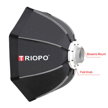 TRIOPO K120 120cm Octagon Softbox Diffuser Reflector w/Bowens Mount Light Box for Photography Studio