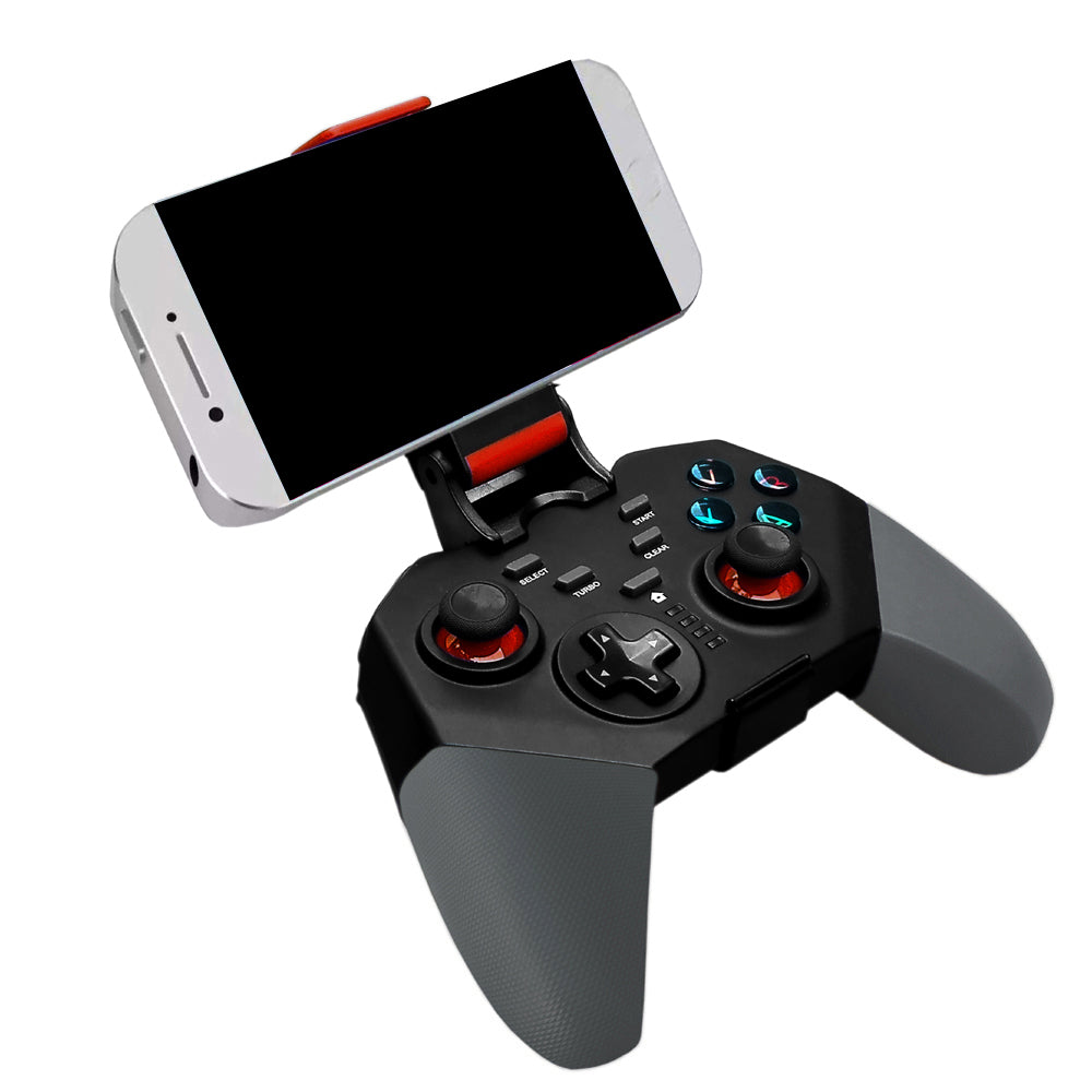 8721 Wireless Gamepad Game Controller with Bracket for iOS Android Smartphone Up to 6inches