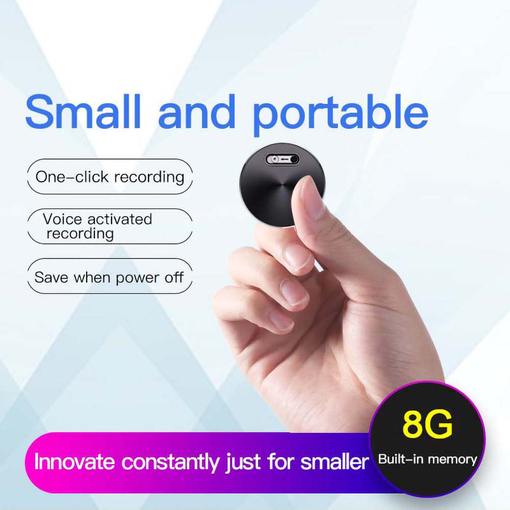 Q37 8GB Mini Portable Voice Activated Audio Recorder Smart Time Stamp Noise Reduction Voice Recorder