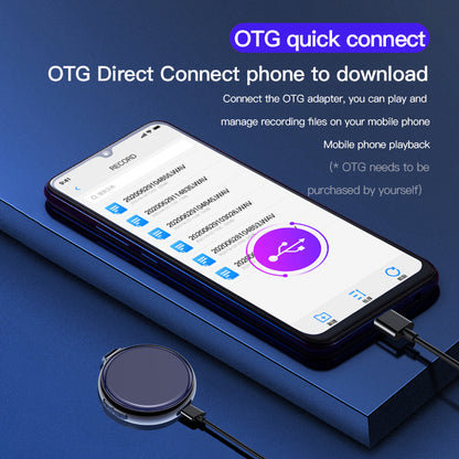 Q39 32GB Mini Digital Voice Recorder Micro Dictaphone Support OTG Connection Portable Recording Device