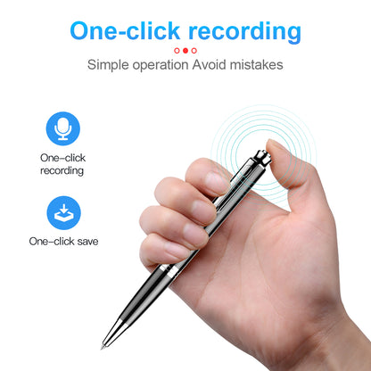 Q60 Compact Size 32G Voice Recorder Pen Easy Concealing Audio Recorder Voice Activated Recording Device for Lecture Meeting Class Interview