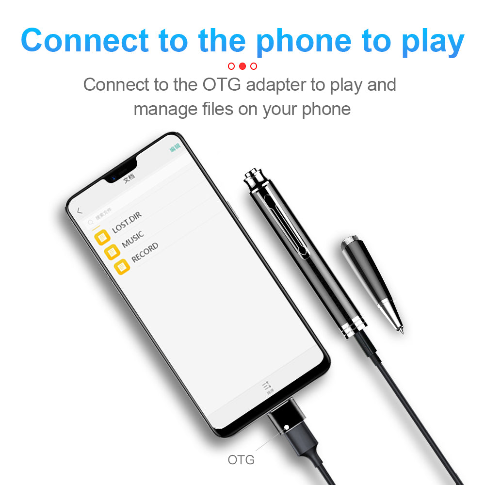 Q60 Compact Size 32G Voice Recorder Pen Easy Concealing Audio Recorder Voice Activated Recording Device for Lecture Meeting Class Interview