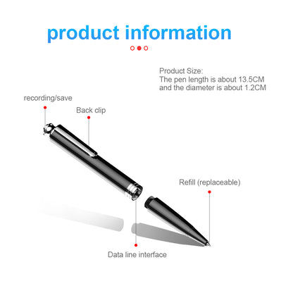 Q60 Compact Size 32G Voice Recorder Pen Easy Concealing Audio Recorder Voice Activated Recording Device for Lecture Meeting Class Interview