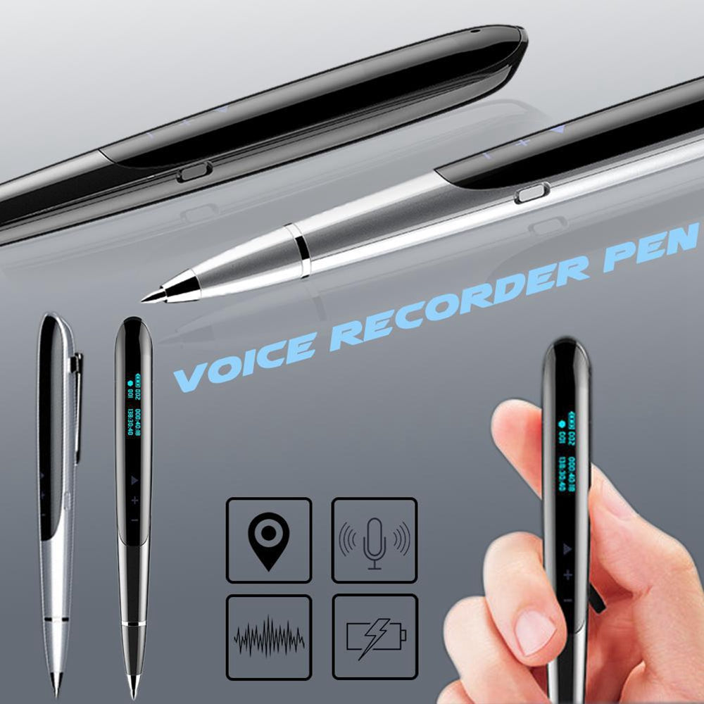 Q9 4GB Digital Voice Recorder Pen with OLED Display + Writing Pen 2 in 1 for News Interviews Business Negotiations Meeting