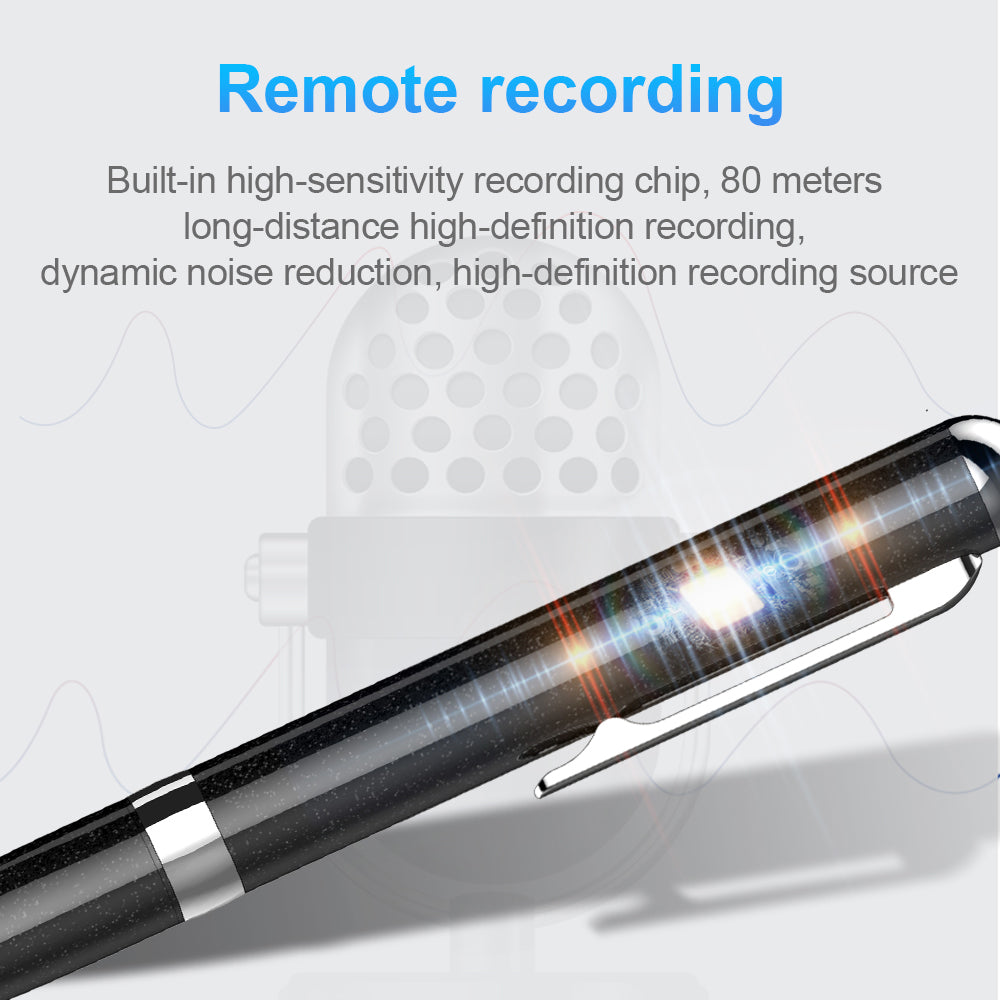 Q96 64GB Audio Recording Dictaphone Voice-activated Recording Writeable Digital Voice Recorder Pen