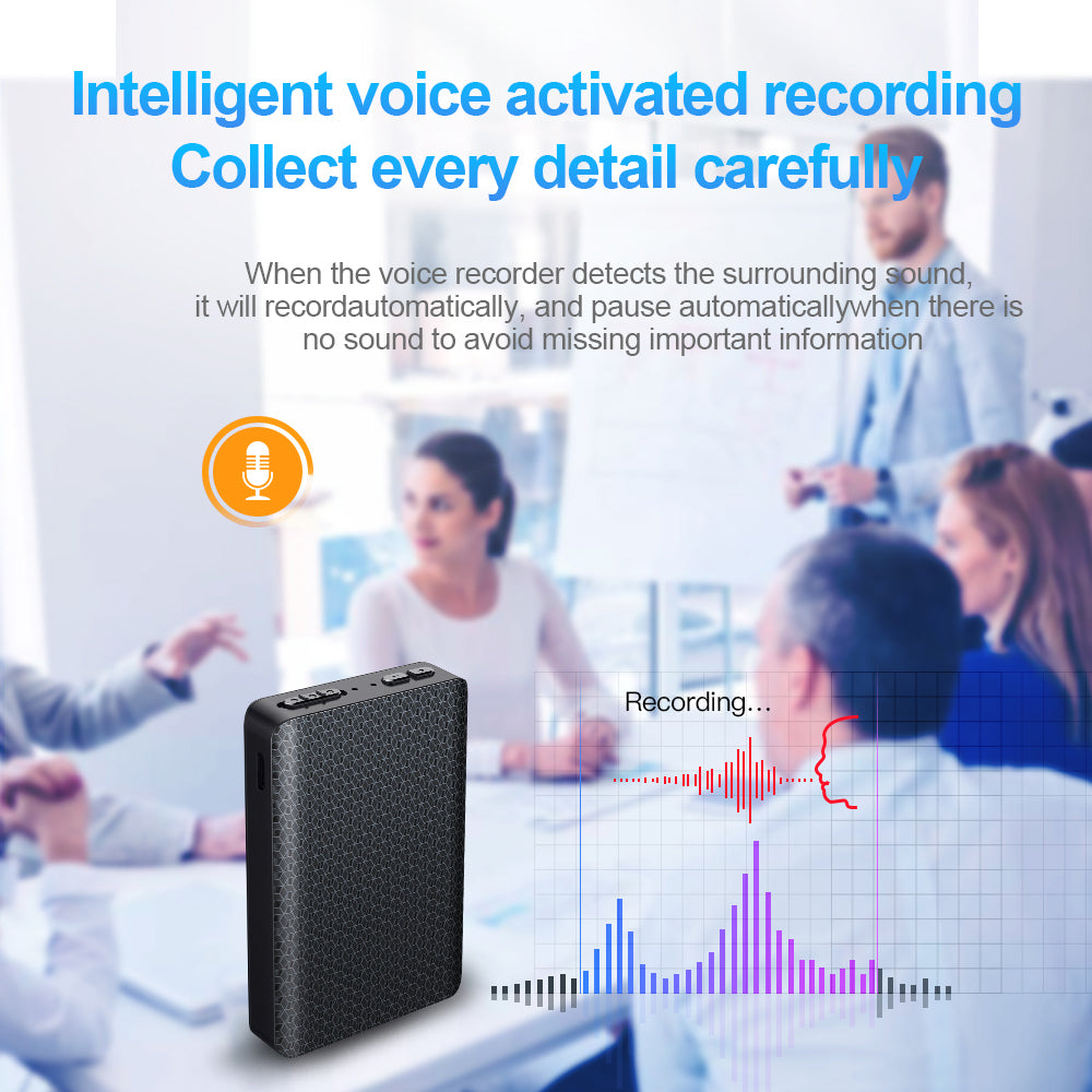 Q85 8GB Magnetic Mini Audio Recorder Rechargeable Long Recording Time Voice-Activated DSP Noise Reduction Voice Recorder