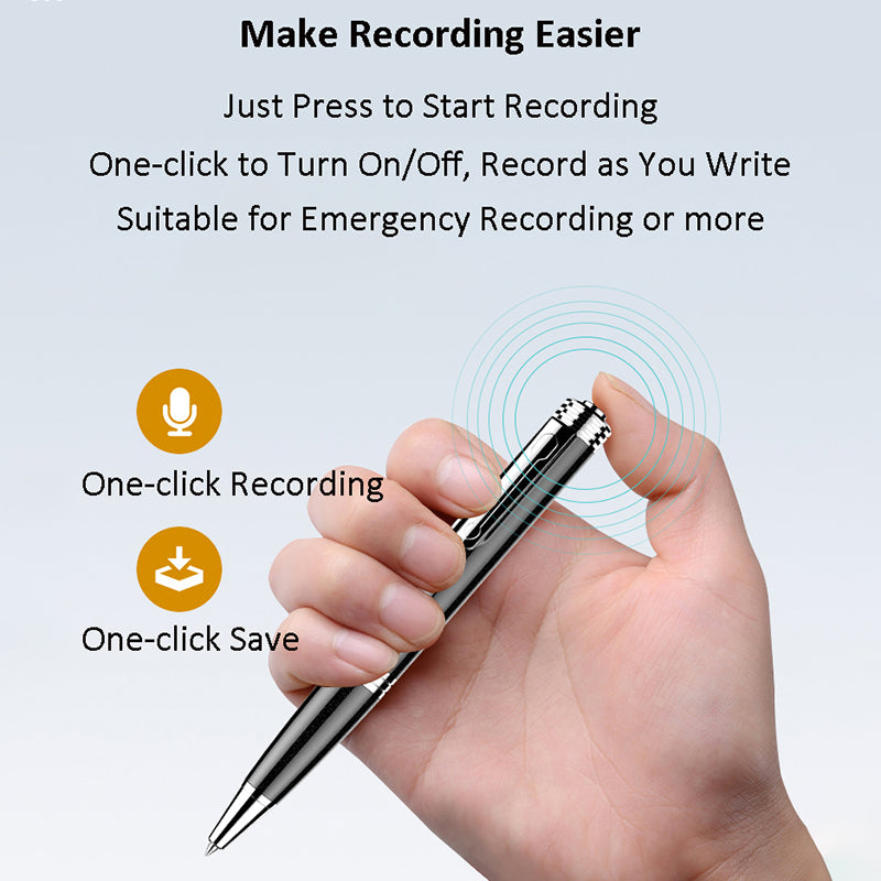 Q80 8GB One-key Recording Pen Writeable Digital Dictaphone Mini Audio Voice Recorder with Earphone