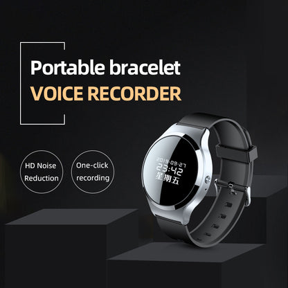 S8 8GB Voice Recorder Bracelet Sound Voice Activated Recording Device Digital Watch for Lectures Meetings Interviews Classes