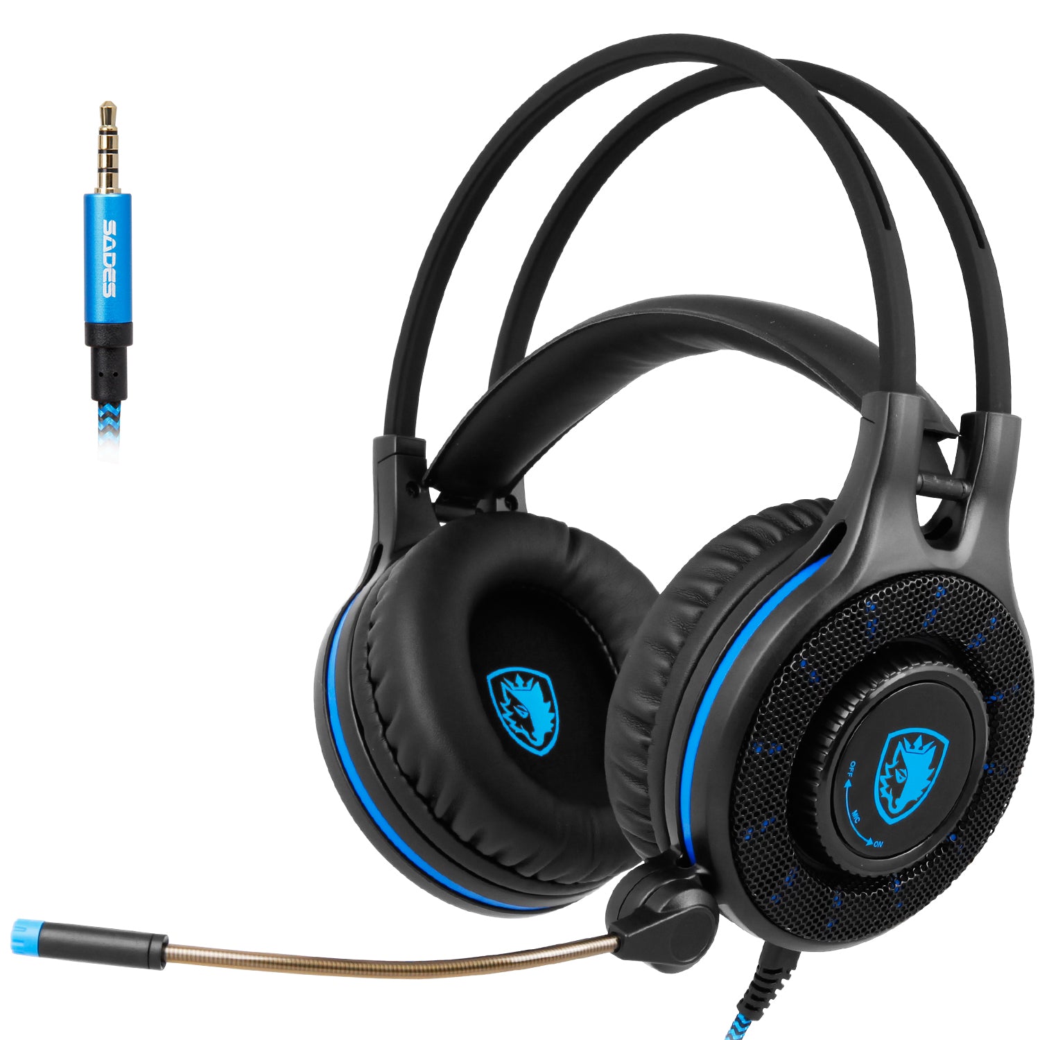 SADES SA936 Over-ear Gaming Headphone Stereo 3.5mm Jack Corded Headphone Headset with Mic