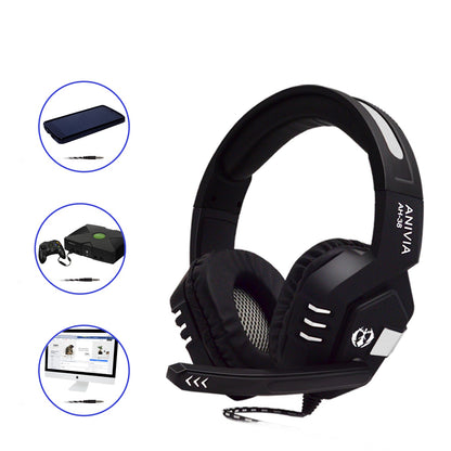 SADES AH-38 Over Ear Gaming Headset Wired Headphone Music Stereo Earphone with Mic for PC Laptop