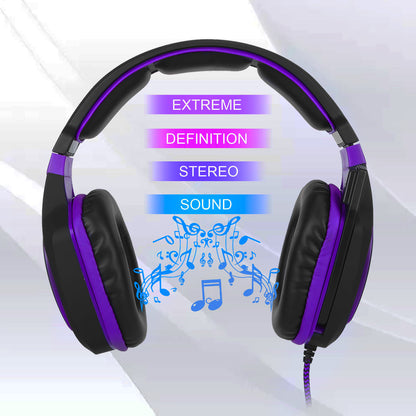 SADES AH-28 Wired Gaming Headphone Headset with Microphone Gamer PC Over Ear Earphone for Laptop