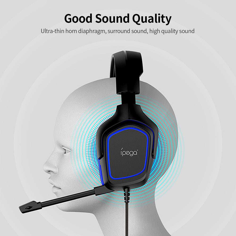 IPEGA PG-R006 Professional 3.5mm Wired Stereo Headset Music Gaming Headphone with Microphone for PS4 PC Phone