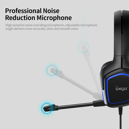 IPEGA PG-R006 Professional 3.5mm Wired Stereo Headset Music Gaming Headphone with Microphone for PS4 PC Phone