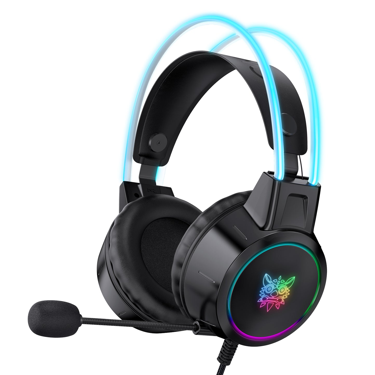 ONIKUMA X15 Pro Gaming Headset 3.5mm Wired Headset Surround Sound Gaming Headphone with RGB Lighting Effect